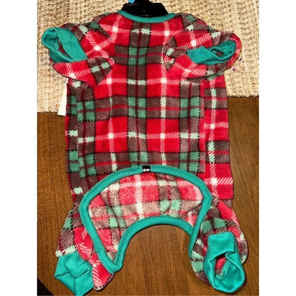 Pet Posse Flannel Dog Romper Size Medium 14”